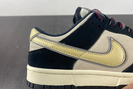 Luxury copy Nike Dunk Low LX Black Suede Team Gold (W)  DV3054-001 HighQuality 8802