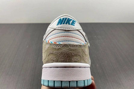 Reproduction Nike Dunk Low SE Barber Shop Grey DH7614-500 AllSeason 5105