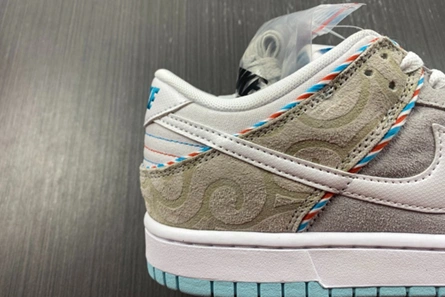 Reproduction Nike Dunk Low SE Barber Shop Grey DH7614-500 AllSeason 5105