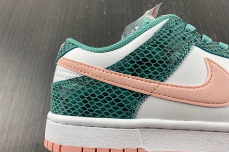 Price-wise Nike Dunk Low Snakeskin Washed Teal Bleached Coral  DR8577-300 Affordable 3058