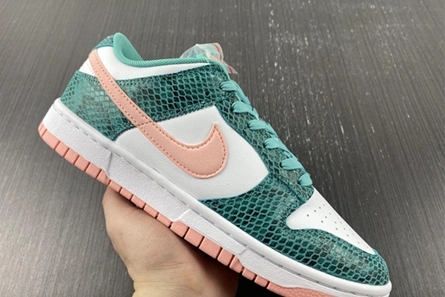 Price-wise Nike Dunk Low Snakeskin Washed Teal Bleached Coral  DR8577-300 Affordable 3058