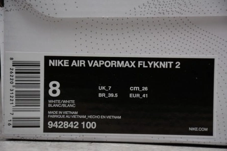 Style match Nike Mens Air VaporMax Flyknit 2.0 Triple White 942842-100 Practical 3171