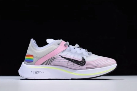Fair-priced Nike Mens Lab Zoom Fly SP Swoosh Pinwheel Light Gray White Pink Yellow AA3172-106 Compact 4159