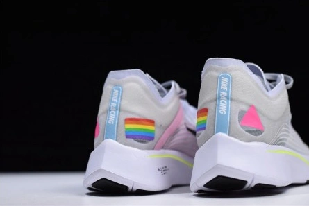 Fair-priced Nike Mens Lab Zoom Fly SP Swoosh Pinwheel Light Gray White Pink Yellow AA3172-106 Compact 4159