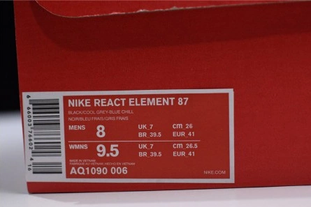 Luxury copy Nike React Element 87 Blue Chill Solar Red AQ1090-006 Affordable 7879
