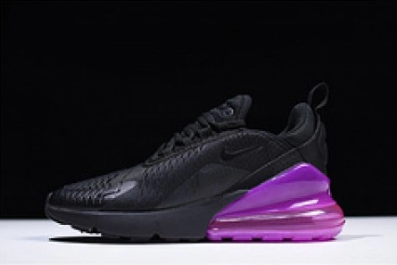 Nike womens  Air Max 270 black purple AH6789 016 Fashionable 4735