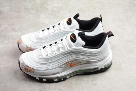 Pricetag-smart Nike womens Air Max 97 white-orange flower 921733-101 SportInspired 4078