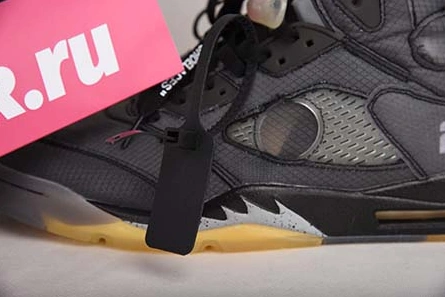 Affordable OFF WHITE AIR JORDAN 5 SP BLACK MUSLIN FIRE RED CT8480-001 SportInspired 4781