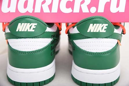 Premium replica OFF-WHITE NIKE DUNK LOW PINE GREEN CT0856-100 DailyWear 2140