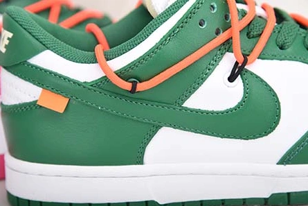 Premium replica OFF-WHITE NIKE DUNK LOW PINE GREEN CT0856-100 DailyWear 2140
