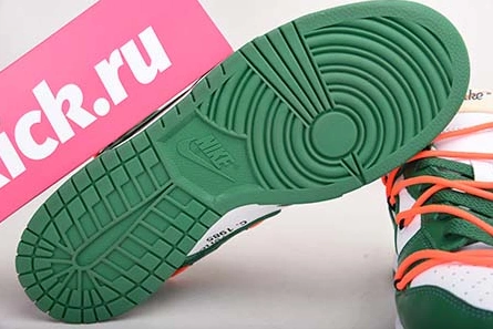 Premium replica OFF-WHITE NIKE DUNK LOW PINE GREEN CT0856-100 DailyWear 2140