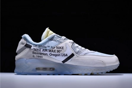 Mirror quality OFF-WHITE x Nike Air Max 90 AM90 THE TEN 10 Sail Muslin Virgil Abloh AA7293-100 DailyWear 7969