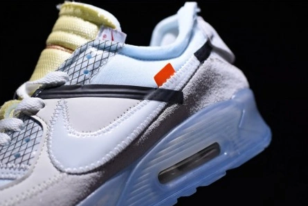 Mirror quality OFF-WHITE x Nike Air Max 90 AM90 THE TEN 10 Sail Muslin Virgil Abloh AA7293-100 DailyWear 7969