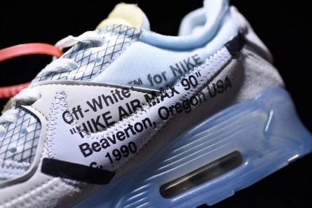 Non-authentic version OFF-WHITE x Nike Air Max 90 AM90 THE TEN 10 Sail Muslin Virgil Abloh AA7293-100 Versatile 9781