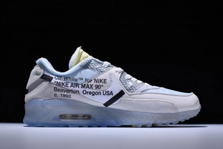 Non-authentic version OFF-WHITE x Nike Air Max 90 AM90 THE TEN 10 Sail Muslin Virgil Abloh AA7293-100 Versatile 9781