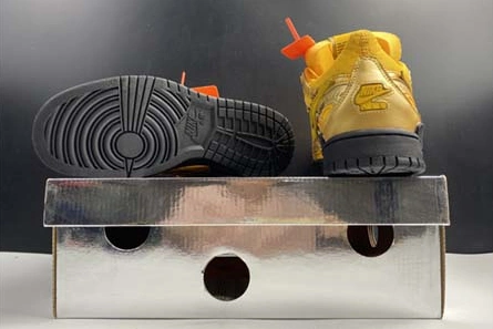 Top-grade copy OFF-WHITE x Nike Air Rubber Dunk “University Gold” CU6015-100 Vibrant 4390