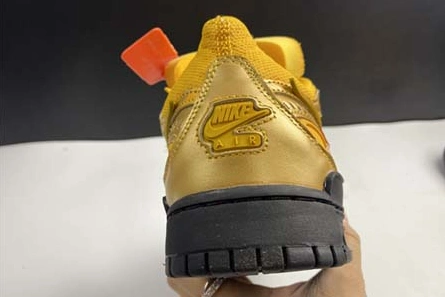 Top-grade copy OFF-WHITE x Nike Air Rubber Dunk “University Gold” CU6015-100 Vibrant 4390