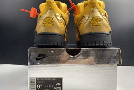 Top-grade copy OFF-WHITE x Nike Air Rubber Dunk “University Gold” CU6015-100 Vibrant 4390