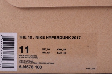 Modestly priced OFF-WHITE x Nike Hyperdunk 2017 FK THE TEN 10 Virgil Abloh  MENS AJ4578-100 Versatile 5804