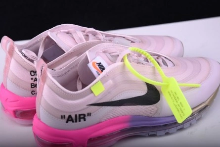 Pricetag-smart Off-White Nike Air Max 97 Rose AJ4585-600 Flexible 7384