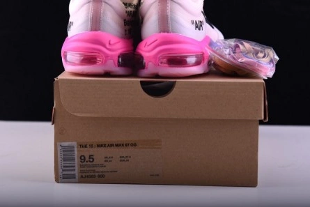 Pricetag-smart Off-White Nike Air Max 97 Rose AJ4585-600 Flexible 7384