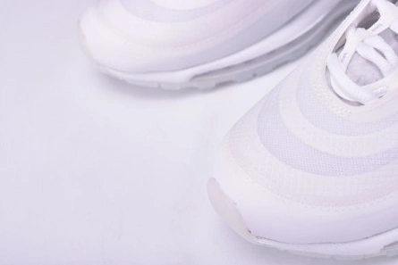 Parallel design Off White X Air Max 97 The Ten White Cone Ice Blue AJ4585-100 Classic 6642