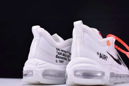 Parallel design Off White X Air Max 97 The Ten White Cone Ice Blue AJ4585-100 Classic 6642