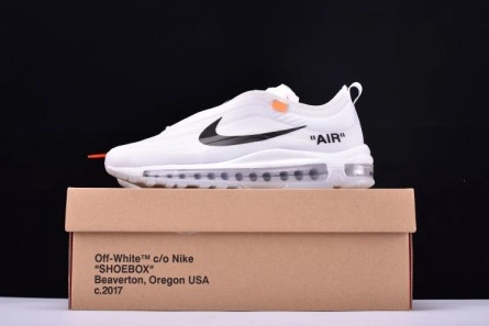 Best-value Off White X Air Max 97 The Ten White Cone Ice Blue AJ4585-100 EasyMatch 1365