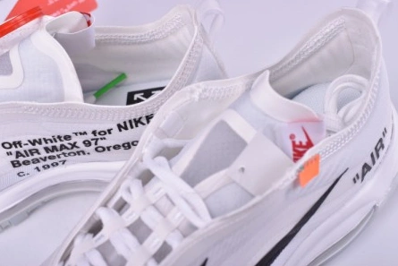 Best-value Off White X Air Max 97 The Ten White Cone Ice Blue AJ4585-100 EasyMatch 1365
