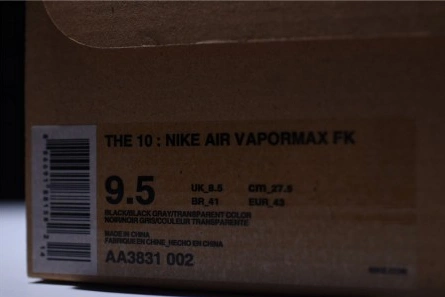 Fashion duplicate Off-White x Nike Air VaporMax FK Black AA3831-002 Efficient 9022