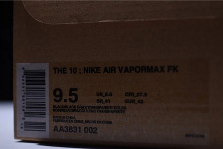 Parallel design Off-White x Nike Air VaporMax FK Black AA3831-002 Stylish 934