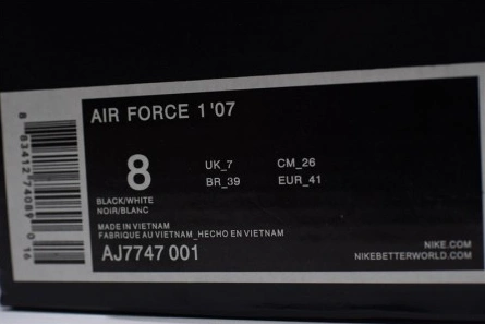 Luxury copy Popular 5930 Air Force 1 Low Utility Black White - AJ7747-001