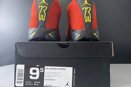 Style match Practical 3261 Air Jordan 14 “Ferrari” 654459-670