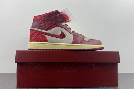 Refined 1138 Jordan 1 Mid SE Tiki Leaf Team Red (Women's)  DZ2820-601