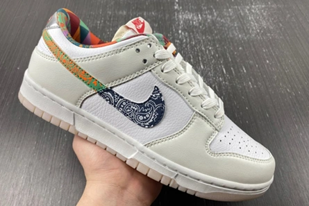 High-tier replica Resilient 6345 Nike Dunk Low White Multi-Color Paisley  FN8913-141