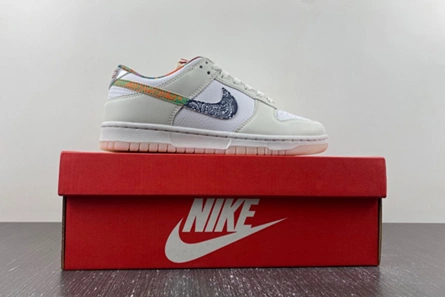 High-tier replica Resilient 6345 Nike Dunk Low White Multi-Color Paisley  FN8913-141