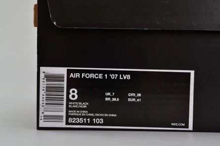 Savvy-priced Sleek 3126 Nike  Air Force 1 '07 LV8 NBA Sz 18 White   Black Athletic Shoes 823511-103