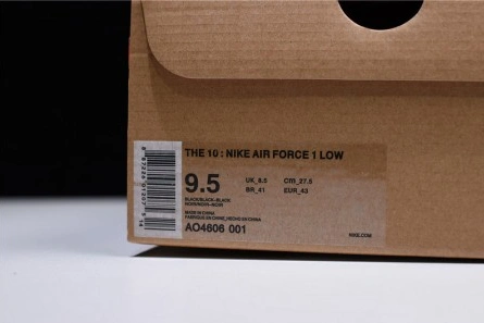 Replica Soft 6719 Off-White Nike Air Force 1 Black AO4606-001
