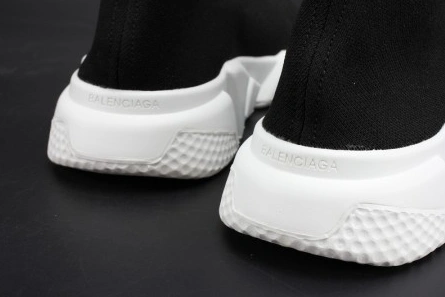 Reasonably priced Soft 7140 Balenciaga Stretch Mesh High Top Sneaker Black White
