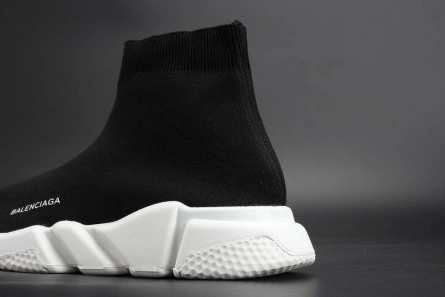 Reasonably priced Soft 7140 Balenciaga Stretch Mesh High Top Sneaker Black White