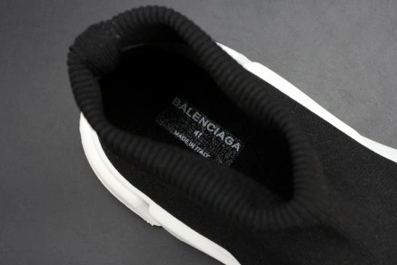 Reasonably priced Soft 7140 Balenciaga Stretch Mesh High Top Sneaker Black White