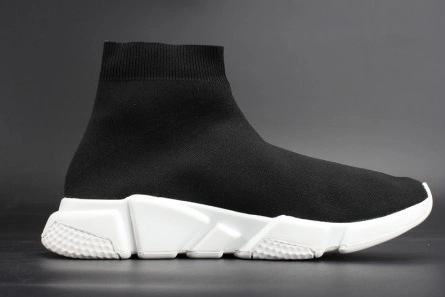 Reasonably priced Soft 7140 Balenciaga Stretch Mesh High Top Sneaker Black White