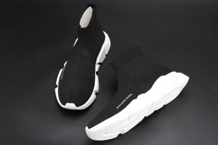Reasonably priced Soft 7140 Balenciaga Stretch Mesh High Top Sneaker Black White