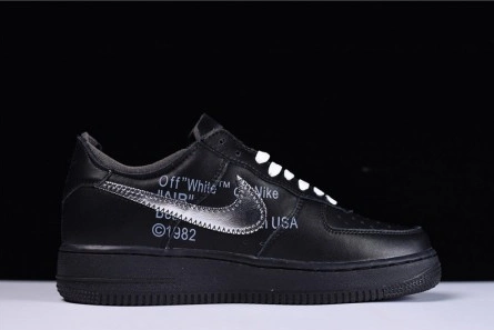 Master copy Sophisticated 3694 OFF-WHITE x MoMA x Nike Air Force 1 07 Low Black AV5210-001