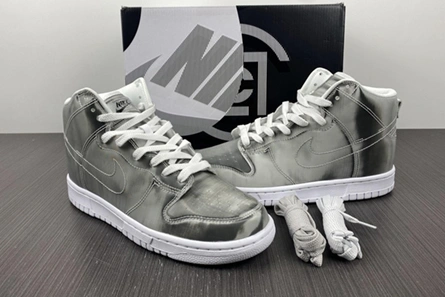 Close-to-original SportInspired 5152 Nike Dunk High CLOT Metallic Silver DH4444-900