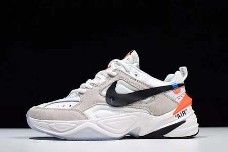 SportInspired 7488 Off-White x nike M2K tekno White, Black & Team Orange A03108 058