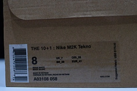 Replica SportInspired 7488 Off-White x nike M2K tekno White, Black & Team Orange A03108 058