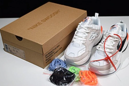 Replica SportInspired 7488 Off-White x nike M2K tekno White, Black & Team Orange A03108 058