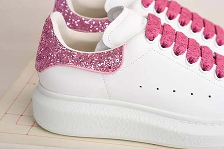 Affordable SportInspired 7534 ALEXANDER MCQUEEN SOLE SNEAKERS -462214-WHGP7-9374 PINK SEQUINS