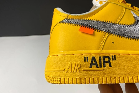 Designer inspired Stylish 2609 Off-White x Nike Air Force 1 “University Gold” DD1876-700